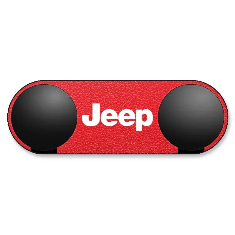 Car Logo Metal Hooks Double Hooks Interior Accessories For Jeep Wrangler Grand Cherokee Compass Wagoneer Gladiator Avenger JK AJZ1