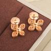 New Hot Brand Vintage Earrings Gifts For Anniversary Luxury Jewelry Earrings For Women Flower Wedding Engagement Ear Stud