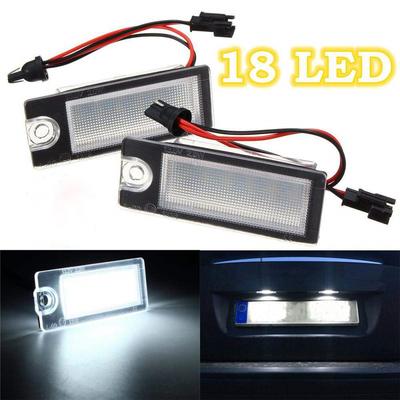 2 Sätze fehlerfreier LED-Kennzeichenleuchten, 18 LEDs, passend für Volvo S80 V70 Xc70 S60 Xc90