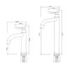 Black and Gold Basin Sink Faucet, Bath Faucets, Single Cold Water, Vanity Tap, Deck Mounted Washbasin Taps, Kitchen Faucets