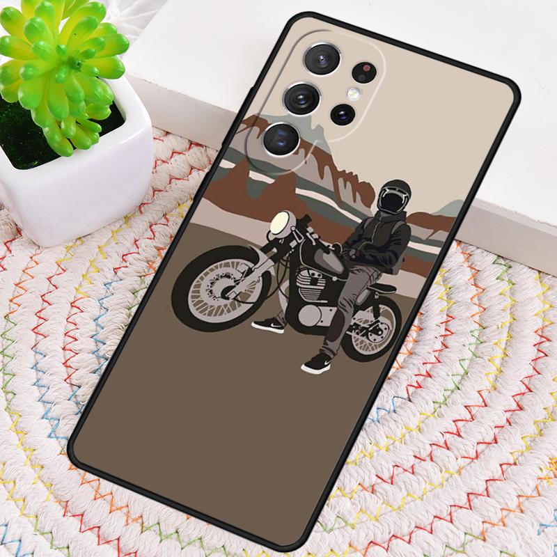 Cartoon Motorcycle Phone Case for Samsung Galaxy note 10 pro S26 Ultra S23 S24 FE S25 S21 S22 PLUS shockproof Cove