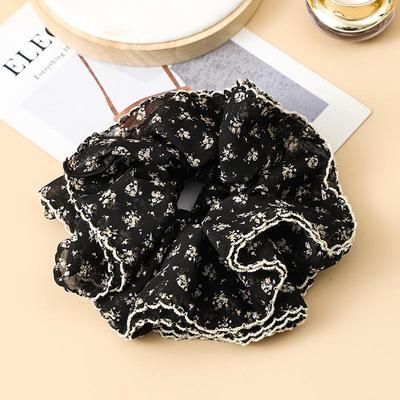 Korean High-End Floral Lace Hair Tie & Clip, 2025 - Versatile Low Ponytail Accessory