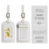 Thickened PU Leather Map-Stamped Luggage Tag & Passport Holder Set