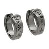 VIVIENNE WESTWOOD Boucles d'oreilles en laiton gravées de lettres Boucles d'oreilles homme Argent Noir 62030053S001