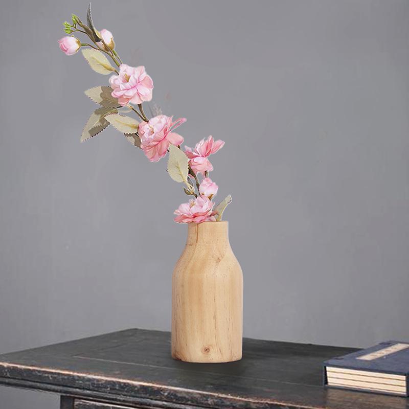 Per Ufficio Domestico Matrimonio Vaso in Legno Naturale Vaso Fiori in Legno Massiccio Vaso Cilindrico in Pino