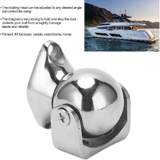 Yctze Magnetisk Dörrstoppare Marin Dörrstoppare 316 Rostfritt Stål Dörrstoppare Magnetisk Dörrhållare Fångare Båttillbehör för Båt Husbil