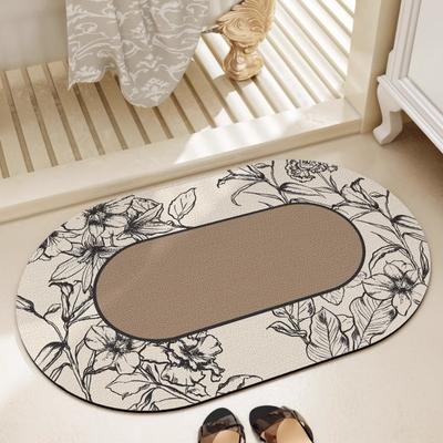 Simple Household Water Absorption Quick-drying Bathroom Non-slip Foot Pad Bathroom Door Diatom Mud Stepping Foot Pad Cushion