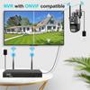 LS VISION Cámara PTZ Exterior UE 9MP 4K HD Zoom Híbrido 8X Tres Lentes Doble Pantalla Cámara IP Wifi 4MP Alarma Luz Policial Vigilancia CCTV ICSee