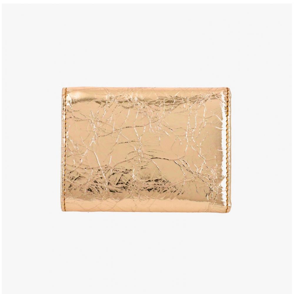 Vivienne Westwood 5115002tw L00a7 R401 Metallic Crinkle Flap Small Bifold Wallet