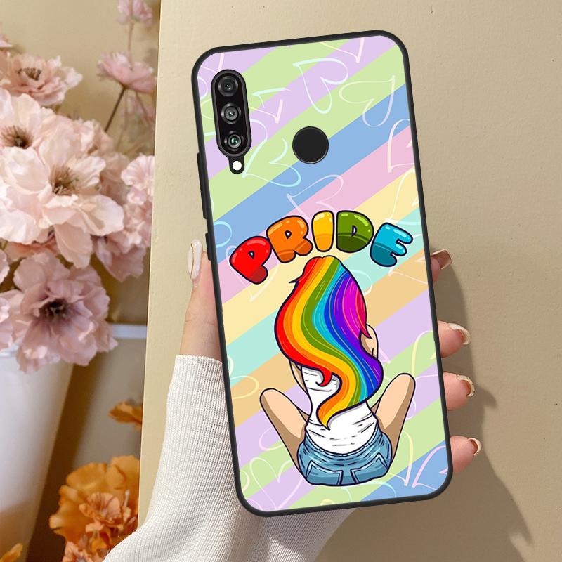 LGBT Pride Love For Huawei Nova 12i 8i 11i 12s 9 10 SE Y60 Y70 Y90 Y72 Y73 Y61 Y91 P60 Pro P30 P40 Lite Case