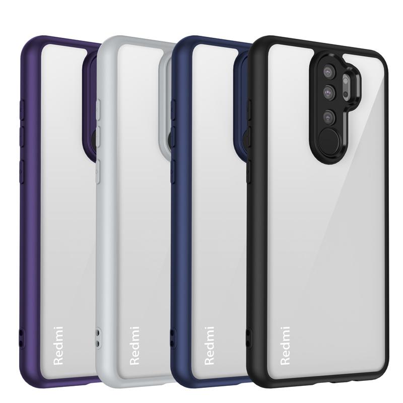 Pro Xiaomi Redmi Note 8 Pro Pouzdro Pokovený Nárazník Nárazuvzdorný Průhledný Zadní Kryt Tvrdé Matné Pouzdro na Telefon pro Xiaomi Redmi Note 8 Pro