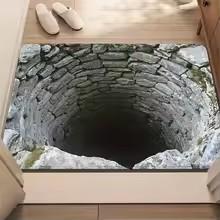 

3D Кам яна Яма Кам яна Печера Вихор Килим Водоспад Кам яна Яма Вхідний Доріжка Килим для Вхідних Дверей Вхідних Дверей Килимок для Підлоги 40x60cm