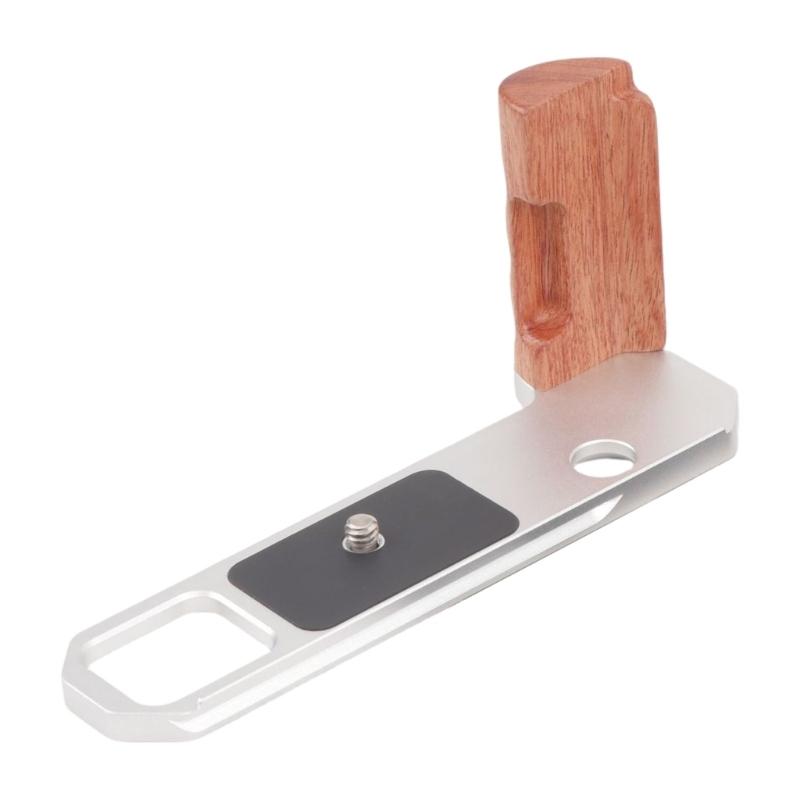 Half Cage Wood Handgrip L Bracket for Arca Tripods Quick Release Plate Mount for F 2 DSLR Camera