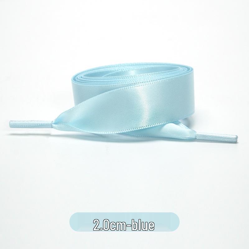 Candy Color Double-Sided 2cm Silk Shoelaces for Casual Shoes & Air Force 1