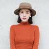 Autumn and winter versatile top hat woolen flat hat British flat hat retro jazz hat fashion hat