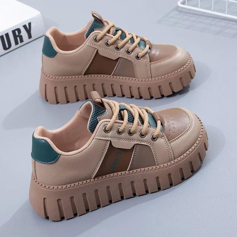 PLOVER Spring and Autumn Internet Celebrity Versatile Casual Thick-soled Muffin Shoes Super Fire Port Wind Non-slip Heightening Lightweight Fashion