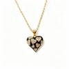 Stainless Steel Chian Red Green Zircon Flowers Pendant Necklace For Women New Luxury Girls Lucky Chain Birthday Jewelry Gifts