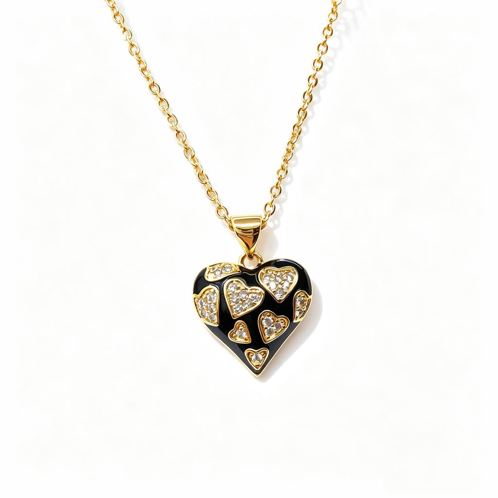 Stainless Steel Chian Red Green Zircon Flowers Pendant Necklace For Women New Luxury Girls Lucky Chain Birthday Jewelry Gifts