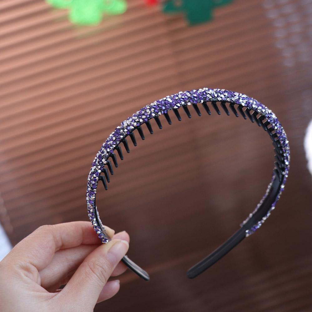With Toothed Thin Hairband Shiny Hair Hoop Sweet Rhinestone Headband  Face Wash