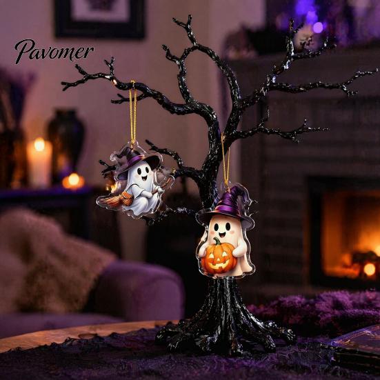 Family Christmas Countdown Halloween Advent Calendar 2026, 24-Day Box with 2D With Gifts Flat Hanging Pendant, Spooky Collectible Decor for