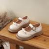 New Spring Girls British Mary Jane Shoes Soft Sole Anti Slip T Strap Buckle Flat Shoes