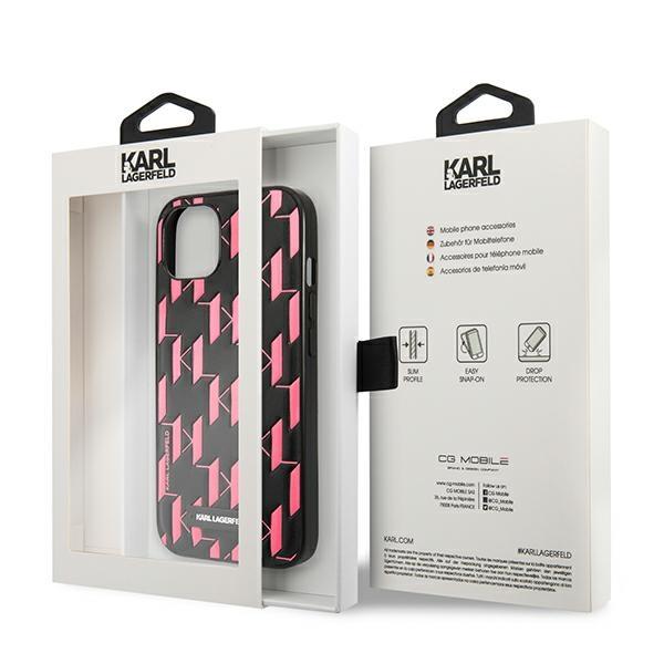 Karl Lagerfeld Klhcp13Mmnmp1P Iphone 13/ 14 / 15 6,1 Hardcase Różowy/Pink Monogram Plaque