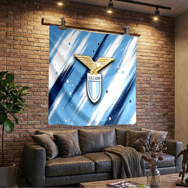 Lazio Football Club Emblem Tapestry Playroom Tapestry, Accessories for Bedroom,Livingroom, Dormitory Room Wall Decor Fan Birthday Gifts