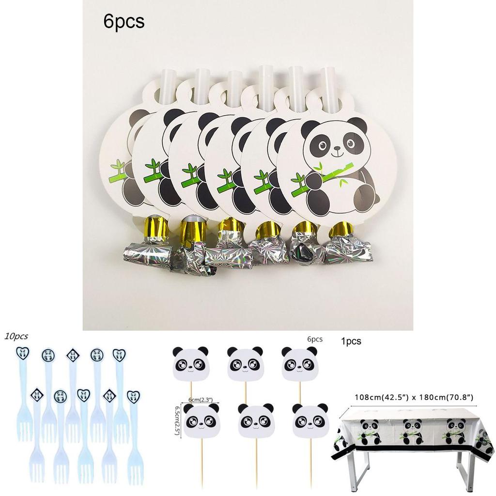 Whimsical Panda Party Supplies Tableware Decor Perfect For Children's Day Gatherings