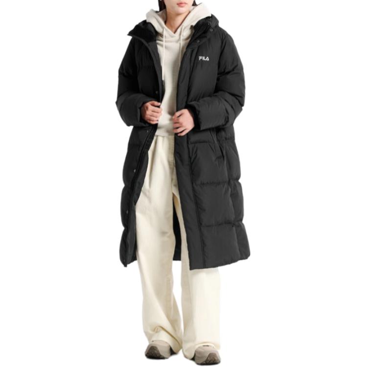 FILA Down Jackets Unisex Black Hooded Thickened FS254DJ01X005-001
