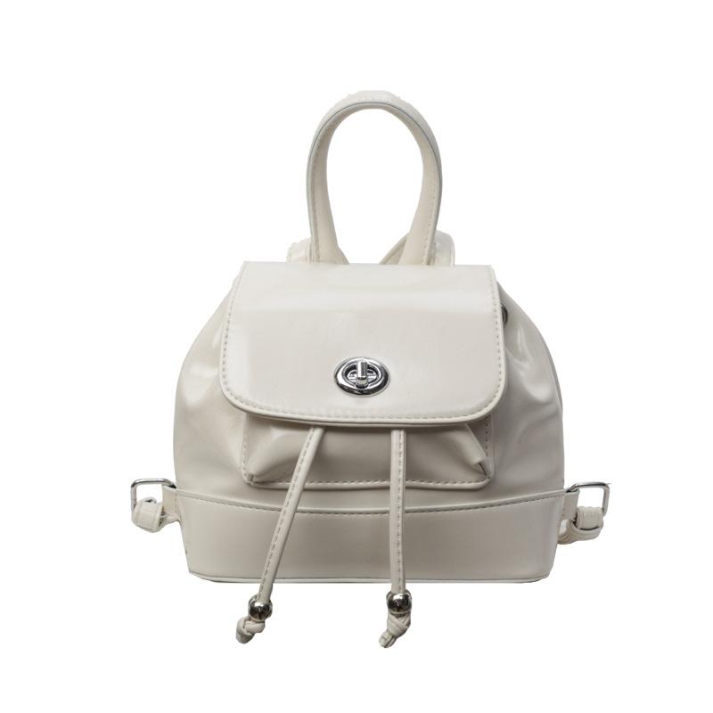 Solid Color Texture Portable Small Backpack Bag Women's New Fashion Casual Backpack Small Bag