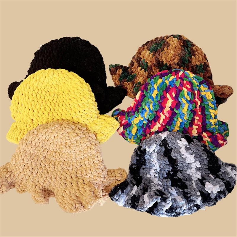 Oversized Hat Handwoven Flouncing Crocheted Hat for Music Festival Simple Flouncing Hat for Music Festival