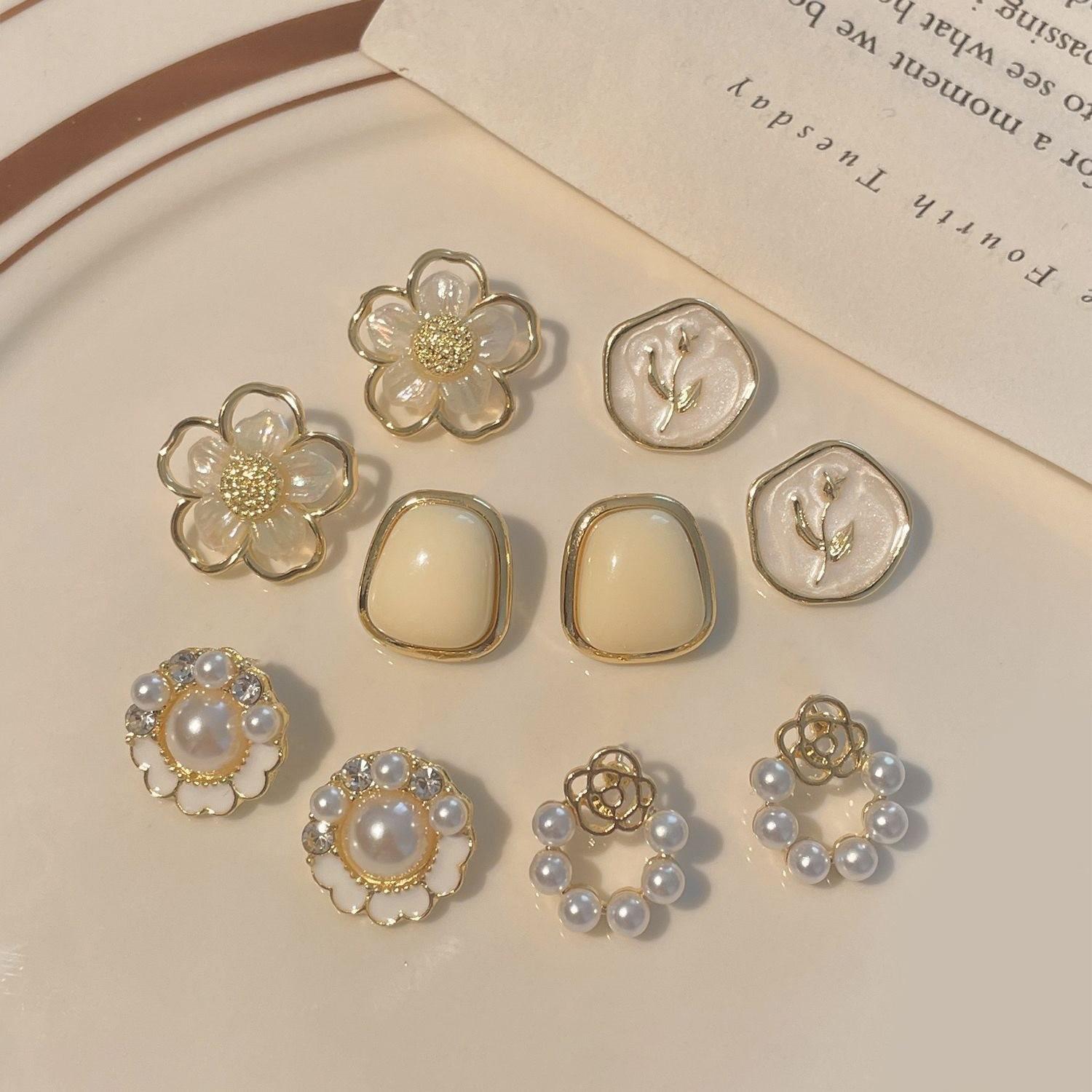 

Геометрические корейские модные серьги-пусеты и серьги-подвески в нишевом стиле, легкая роскошь, для лета