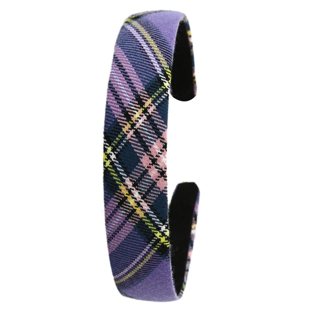 Checkered Wide Headband Adjustable Hair Styling Accessory For Women Girl Comfortable Daily Use All Matching Headpiece