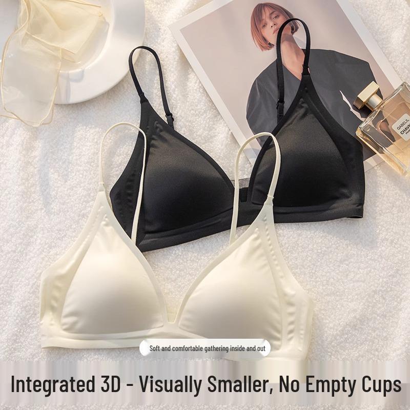 French Triangle Cup Bra for Large Busts - Minimizing, Thin, Breathable Straps, Ideal for Camisole Dresses.