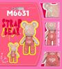 Mengpin Transparent Bear Micro Bricks Puzzle Toy for Kids - Brain Teaser Birthday Gift Figurine