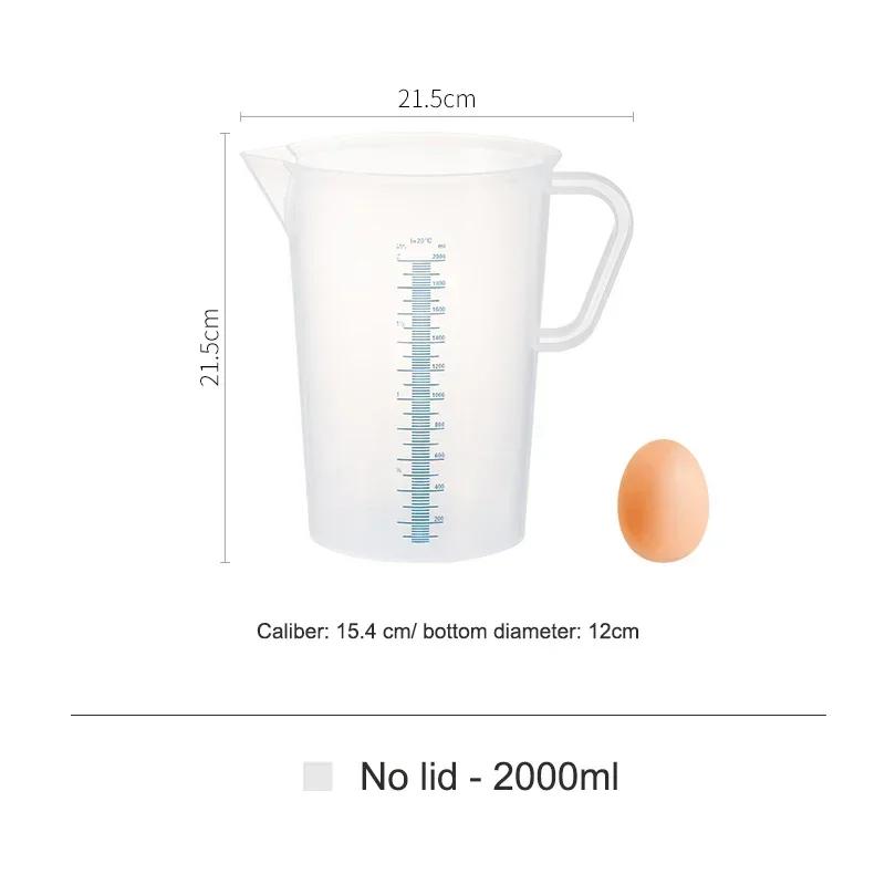 SHIMOYAMA Plastic Graduated Measuring Cup Kitchen Baking Liquid Measure Jug Cup Container Transparent Pour Spout Mixing Cup Tool
