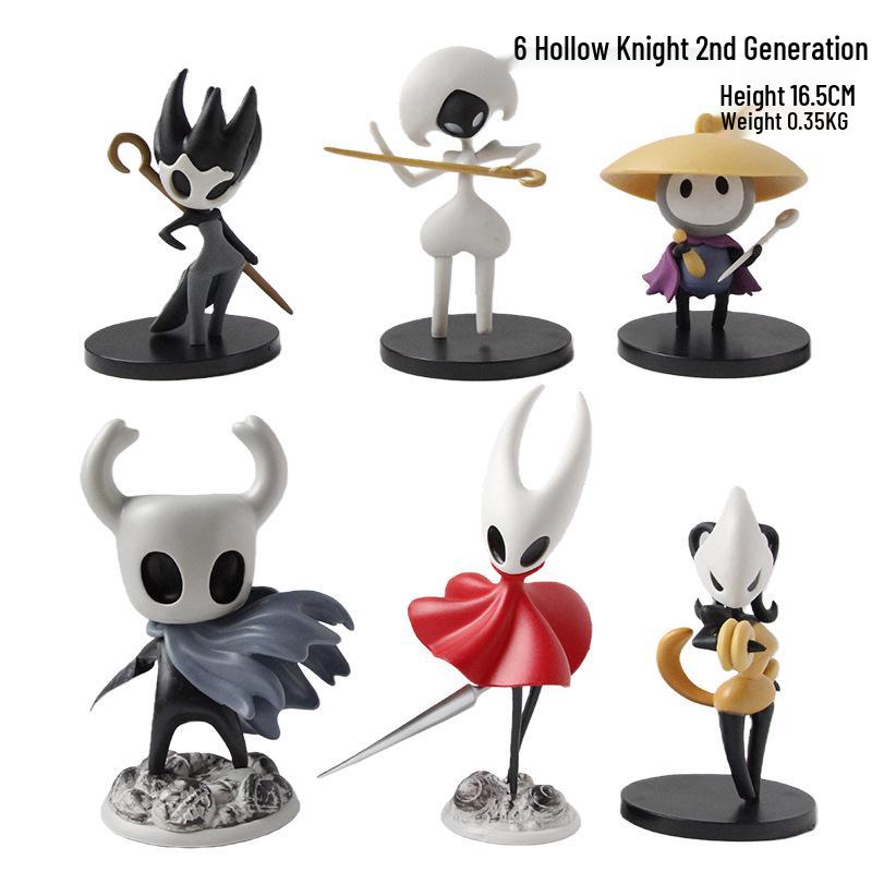 6 Stile Hollow Knight 6,5-Zoll Figuren-Set: Hornisse, Königin, Eichhörnchen