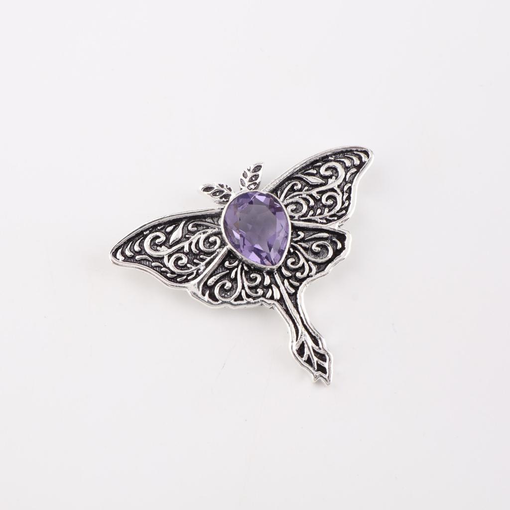 Natural Iolite Gemstone 925 Sterling Silver Jewelry Butterfly Pendant For Her CP-31-14