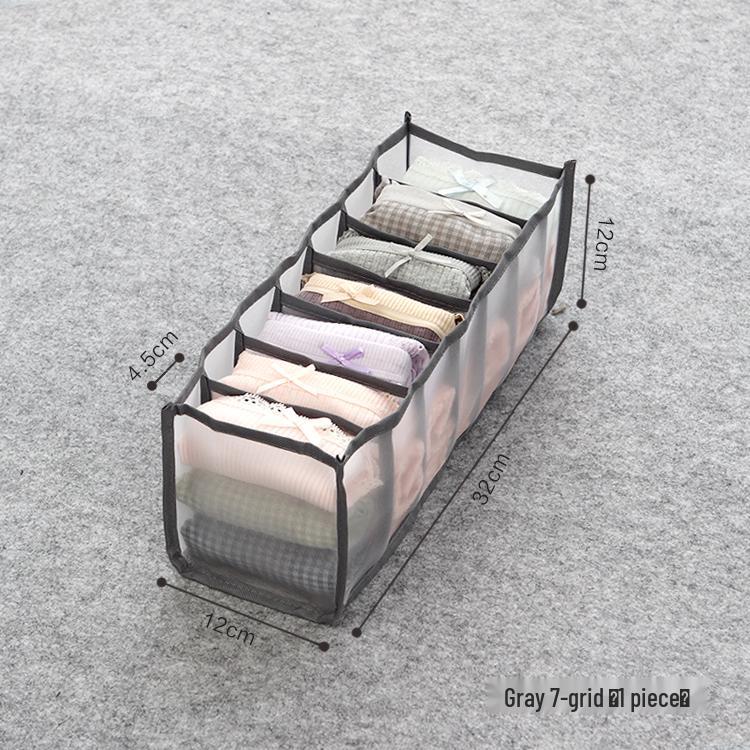 Underwear Storage Box: Foldable Organizer for Bras, Panties, and Socks with Dividers for Women's Drawers