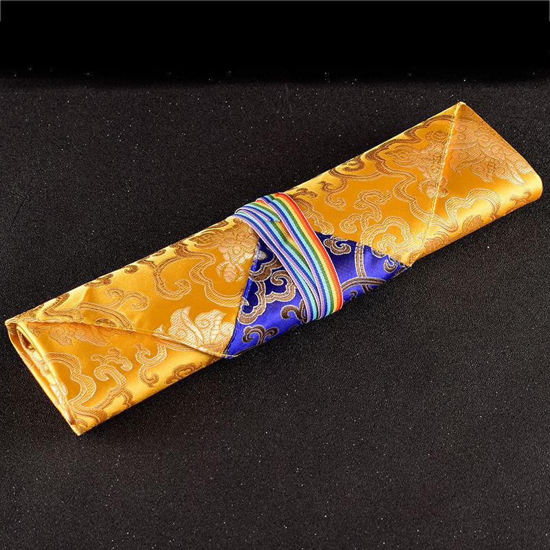 Buddhist Scripture Storage Bag, Tantric Organizer, Handicrafts, Embroidery, Satin Manza Cover, Cloth, Good Luck, Home Gift