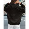 Women's Polyester Warm Hooded Sweatshirt Fleece Lined Windproof Elastic Cuff Fall Winter Daily Lounge Top