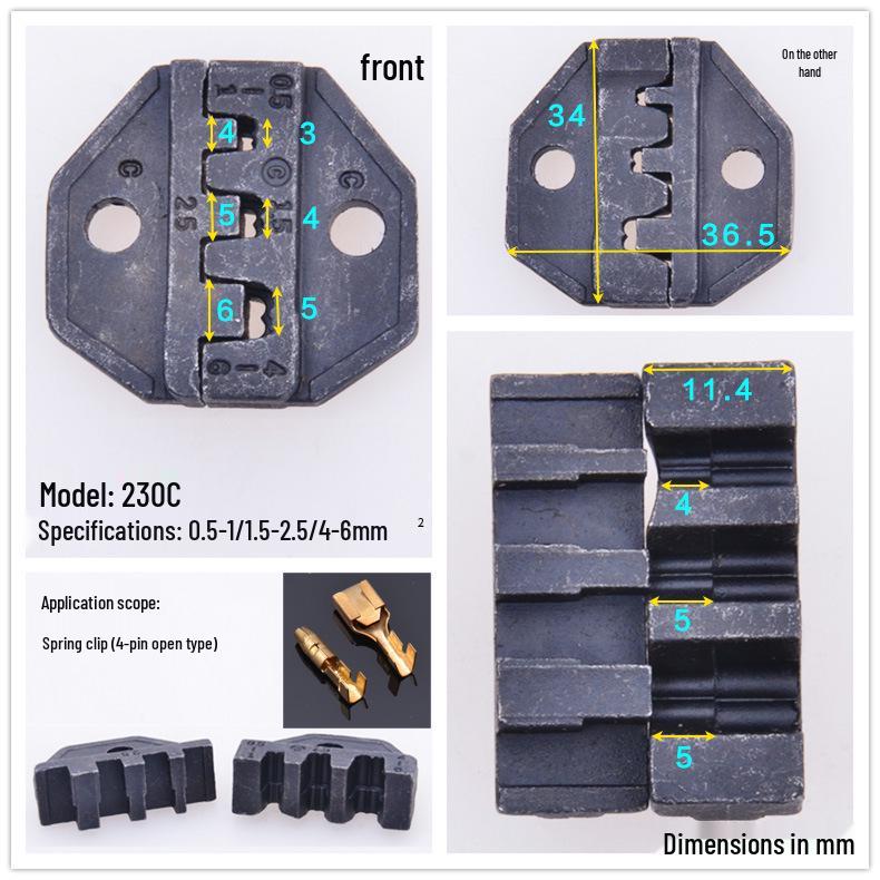 Shangjiang Terminal Crimping Tool Set - Cold Press, Wire & Tightening Pliers with Crimping Die Heads
