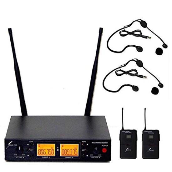 

SOUND PURE Dual Channel Wireless System Microphone x 2 SPH8022-WEMBK2 w/Headset (Black)