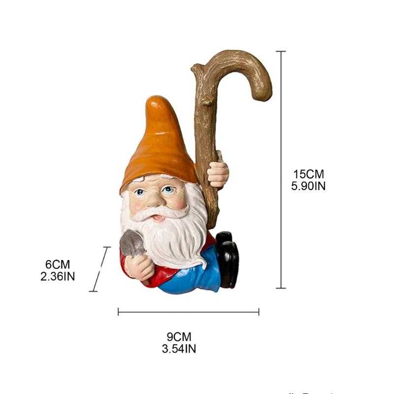 Figurină pitic din rășină, 2 buc, decorație multifuncțională, statuie din rășină, ornament pentru interior, grădină, grădină, cadou de decorare