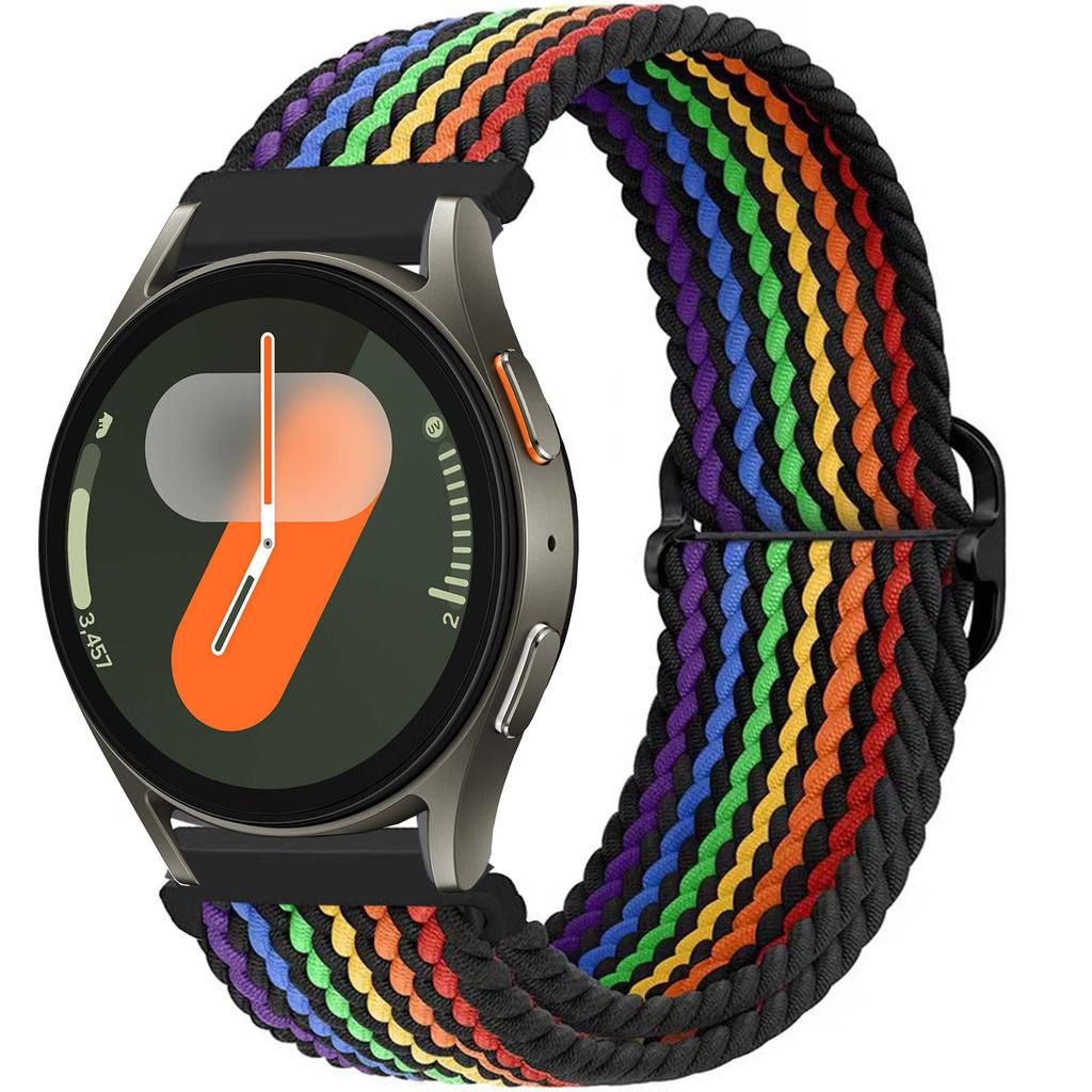 20mm Band For Samsung Galaxy Watch 7 4 6 Classic/5 Pro/3/active 2 Elastic Braided Solo Bracelet Huawei Watch GT 2e 3 Pro 4 Strap