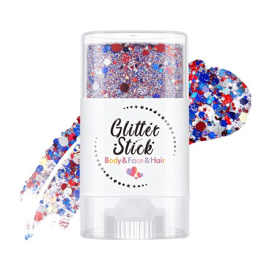 Independence Day Body Stick Glitter Flag Face Patriotic USA Hair Glitter Accessories A