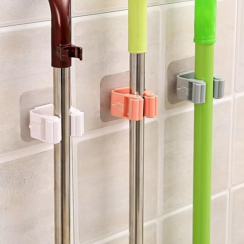 1PC High Quality Home Storage Rack Bathroom Suction Hanging Pipe Hooks Wall Mounted Mop Organizer Holder Brush Broom Hanger