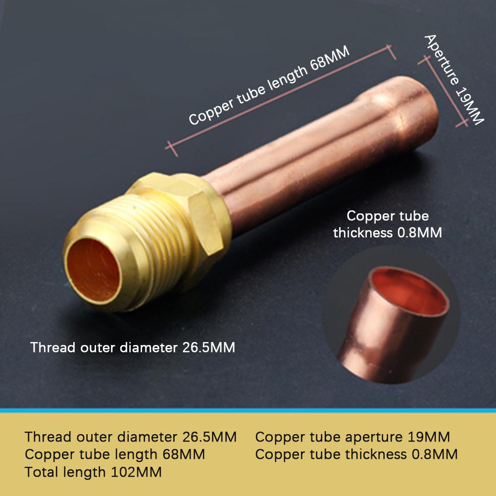 1 stk Klimaanlegg Kobberrør Med Smidd Messing Sae 1/4 3/8 5/8 1/2 3/4 Gjenget Koblingsfittingsadapter -20 Til 120℃