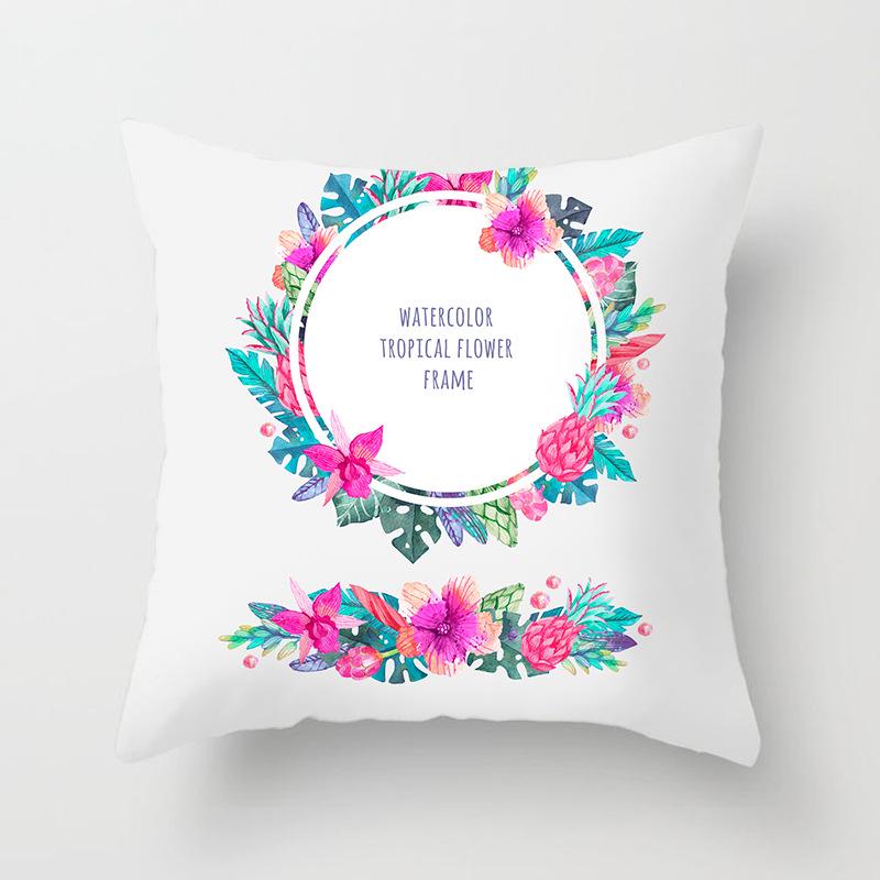 Ins Home Cartoon Plant Digital Printing Car Pillow Cushion