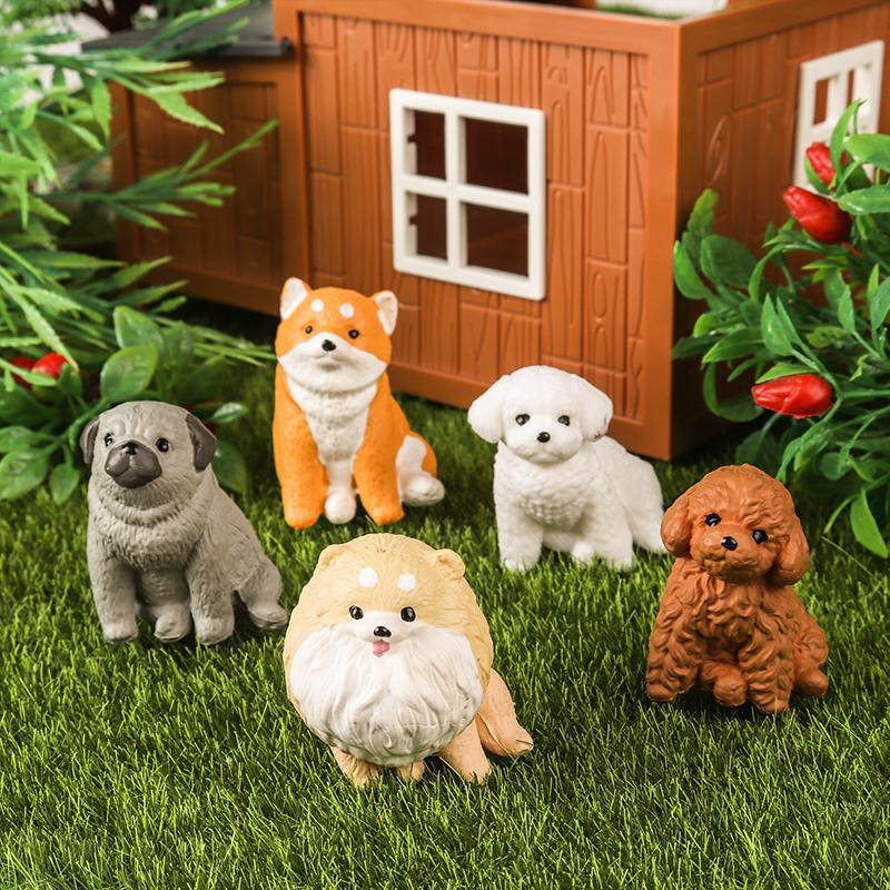 Oenux Farm Model Pig Hen Rabbit Shiba Inu Goat Action Figures Poultry Animals Figurine PVC Miniature Home decor Lovely Kids Toy